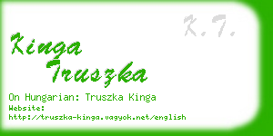 kinga truszka business card